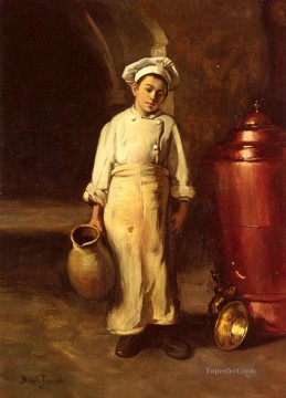  Bail Oil Painting - The Cooks Helper Joseph Claude Bail